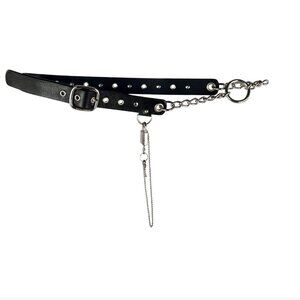 DOLCE & GABBANA VINTAGE 2003 EYELET LEATHER BELT